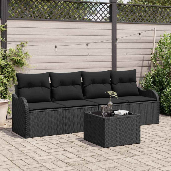 Tuin Sofa Set Met Kussen 5 Pcs En Crème 55 X 55 X 37 Cm