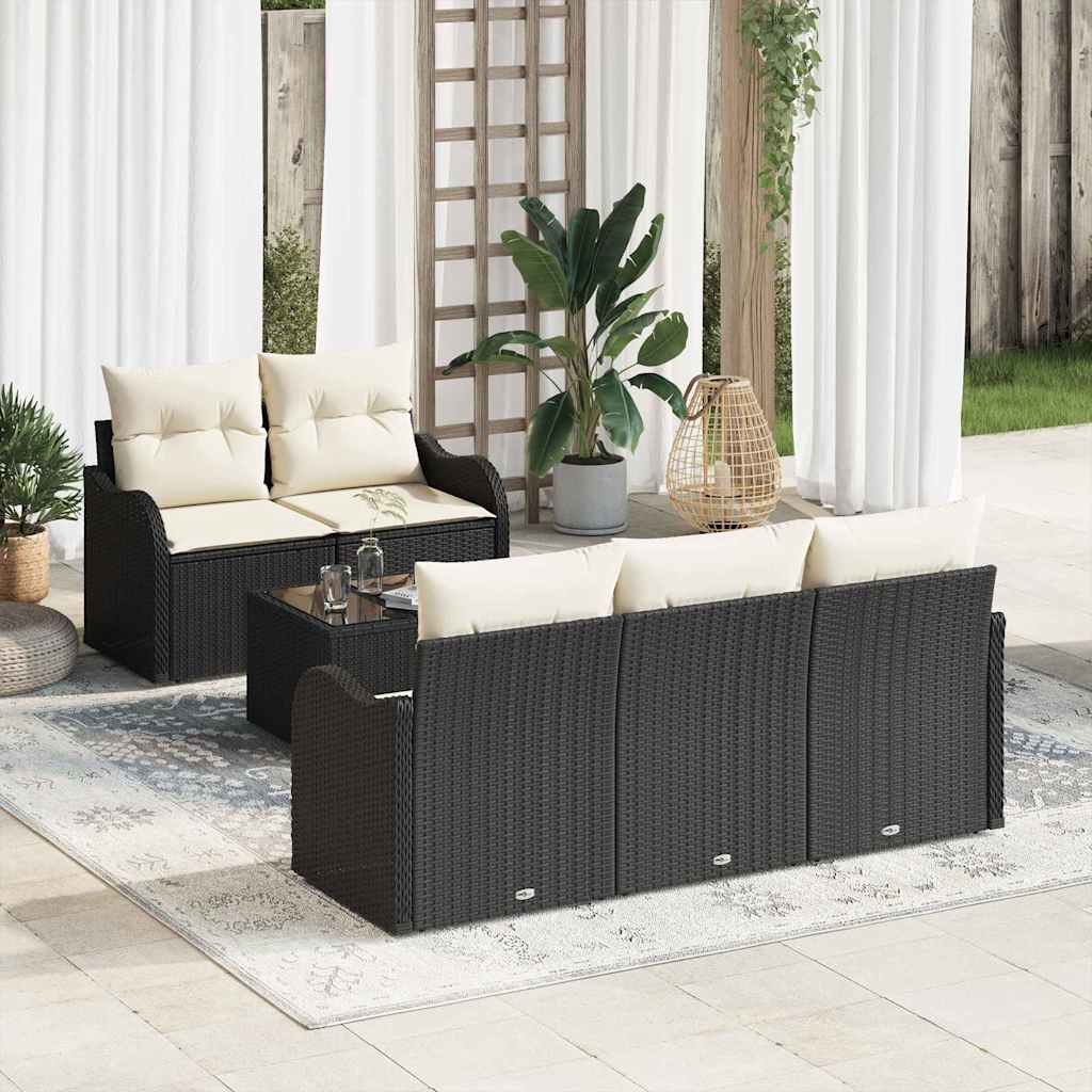 Tuin Sofa Set Met Kussen 6 Pcs En Crème 55 X 55 X 37 Cm