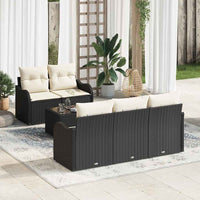 Tuin Sofa Set Met Kussen 6 Pcs En Crème 55 X 55 X 37 Cm