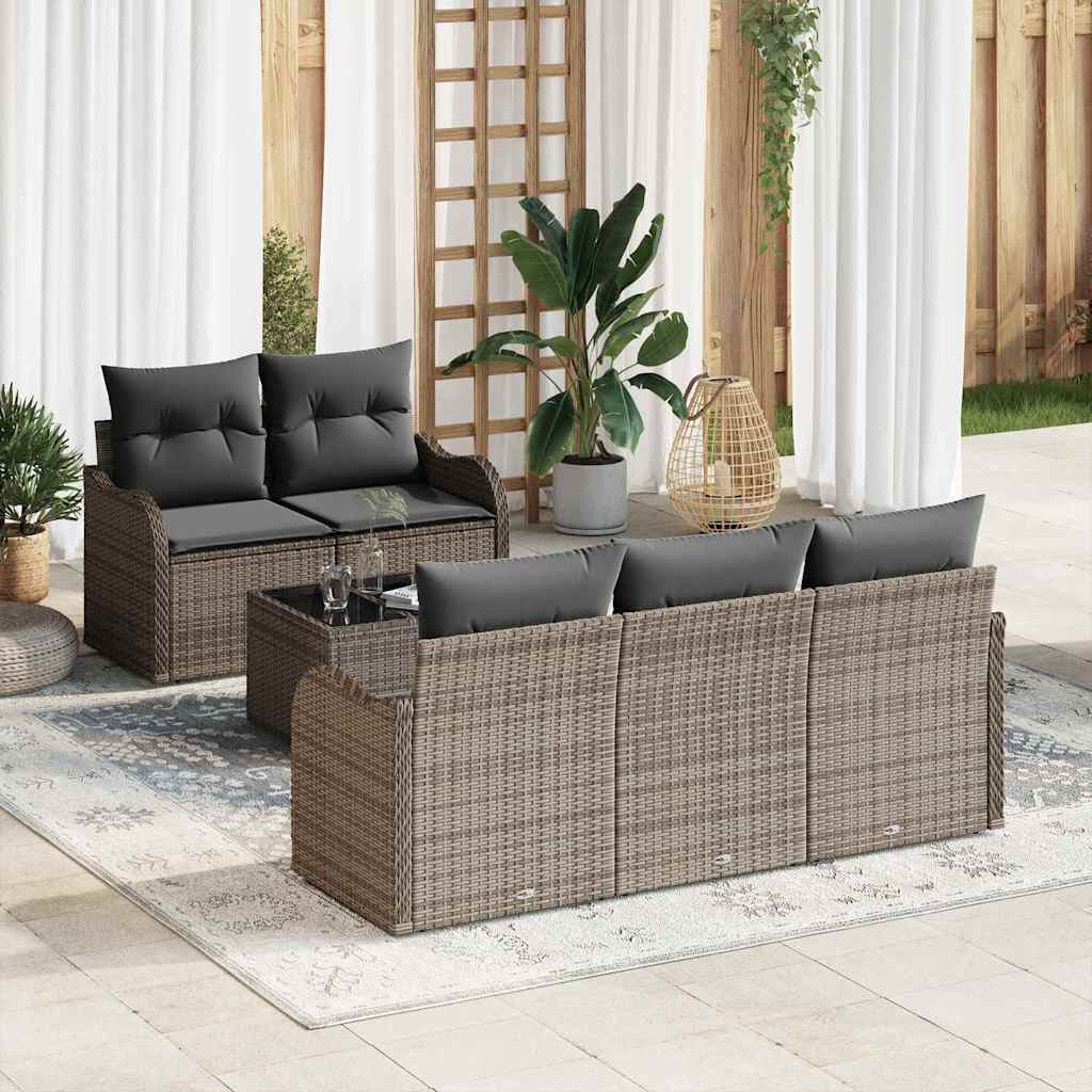 Tuin Sofa Set Met Kussen 6 Pcs En Crème 55 X 55 X 37 Cm