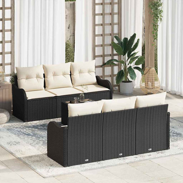 Tuin Sofa Set Met Kussen 7 Pcs En Crème 55 X 55 X 37 Cm