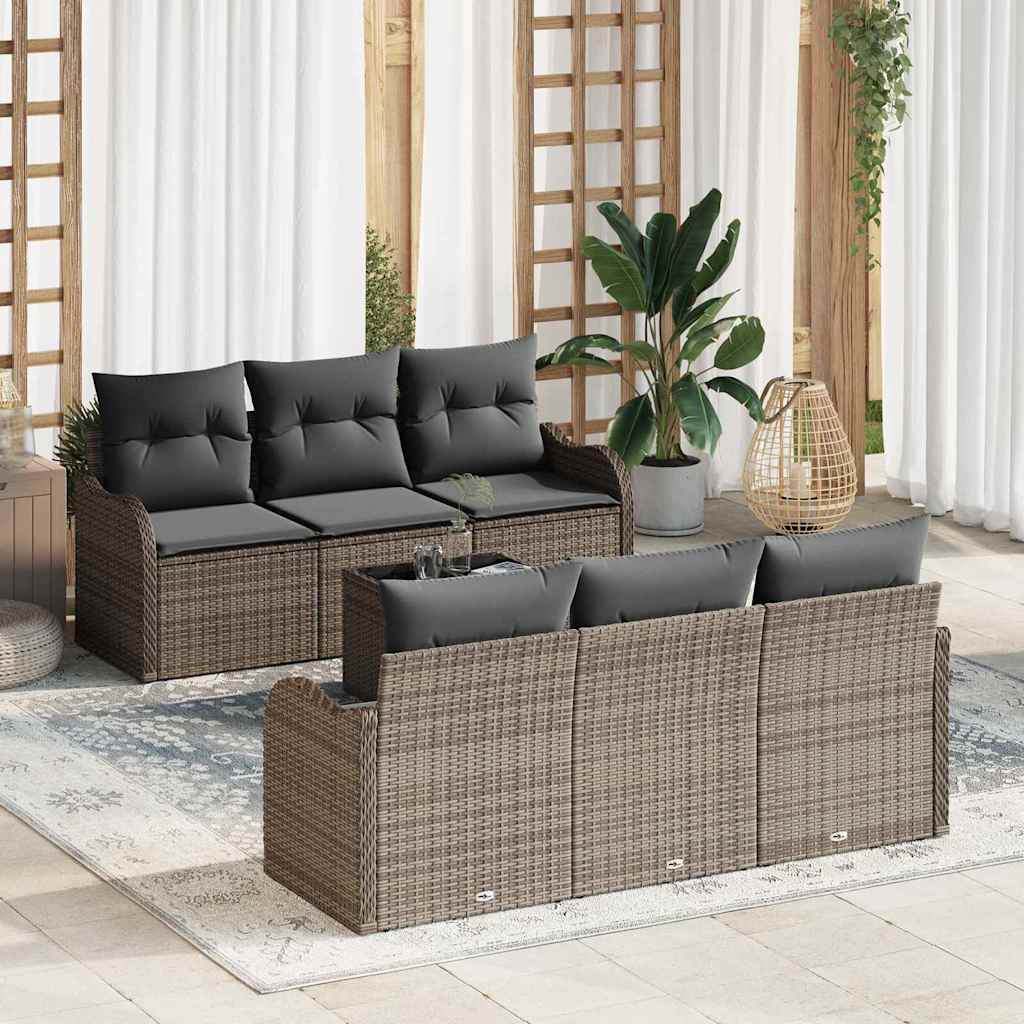 Tuin Sofa Set Met Kussen 7 Pcs En Crème 55 X 55 X 37 Cm