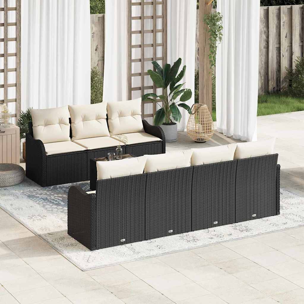 Tuin Sofa Set Met Kussen 8 Pcs En Crème 55 X 55 X 37 Cm