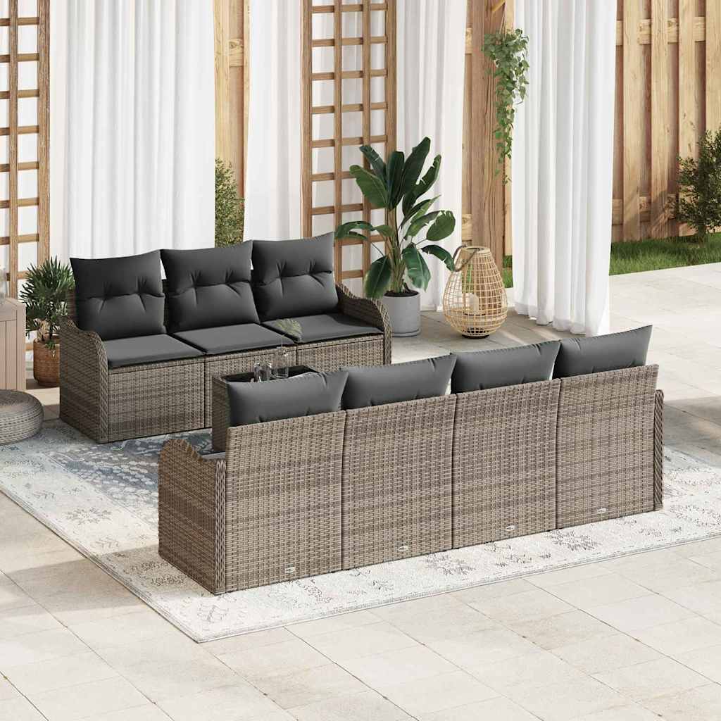 Tuin Sofa Set Met Kussen 8 Pcs En Crème 55 X 55 X 37 Cm