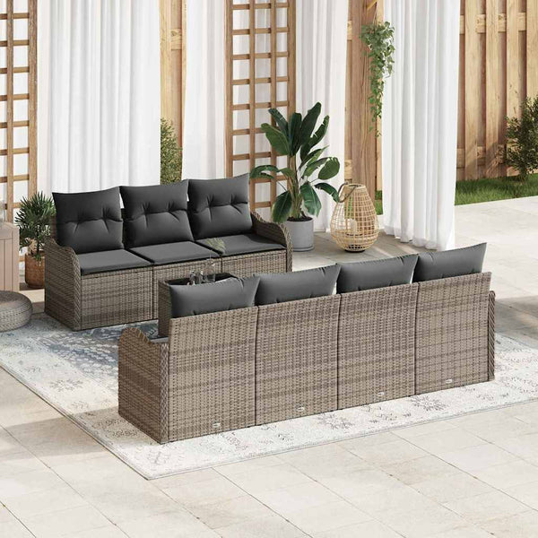 Tuin Sofa Set Met Kussen 8 Pcs En Crème 55 X 55 X 37 Cm