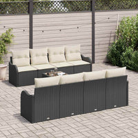 Tuin Sofa Set Met Kussen 9 Pcs En Crème 55 X 55 X 37 Cm