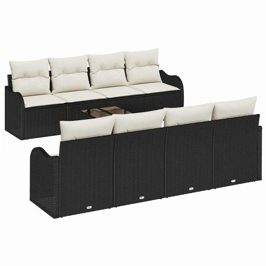Tuin Sofa Set Met Kussen 9 Pcs En Crème 55 X 55 X 37 Cm