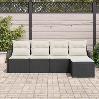 Tuin Sofa Set Met Kussen Met Opslag 5 Pcs Poly Riet