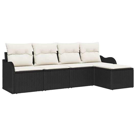 Tuin Sofa Set Met Kussen Met Opslag 5 Pcs Poly Riet