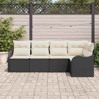 Tuin Sofa Set Met Kussen Met Opslag 5 Pcs Poly Riet