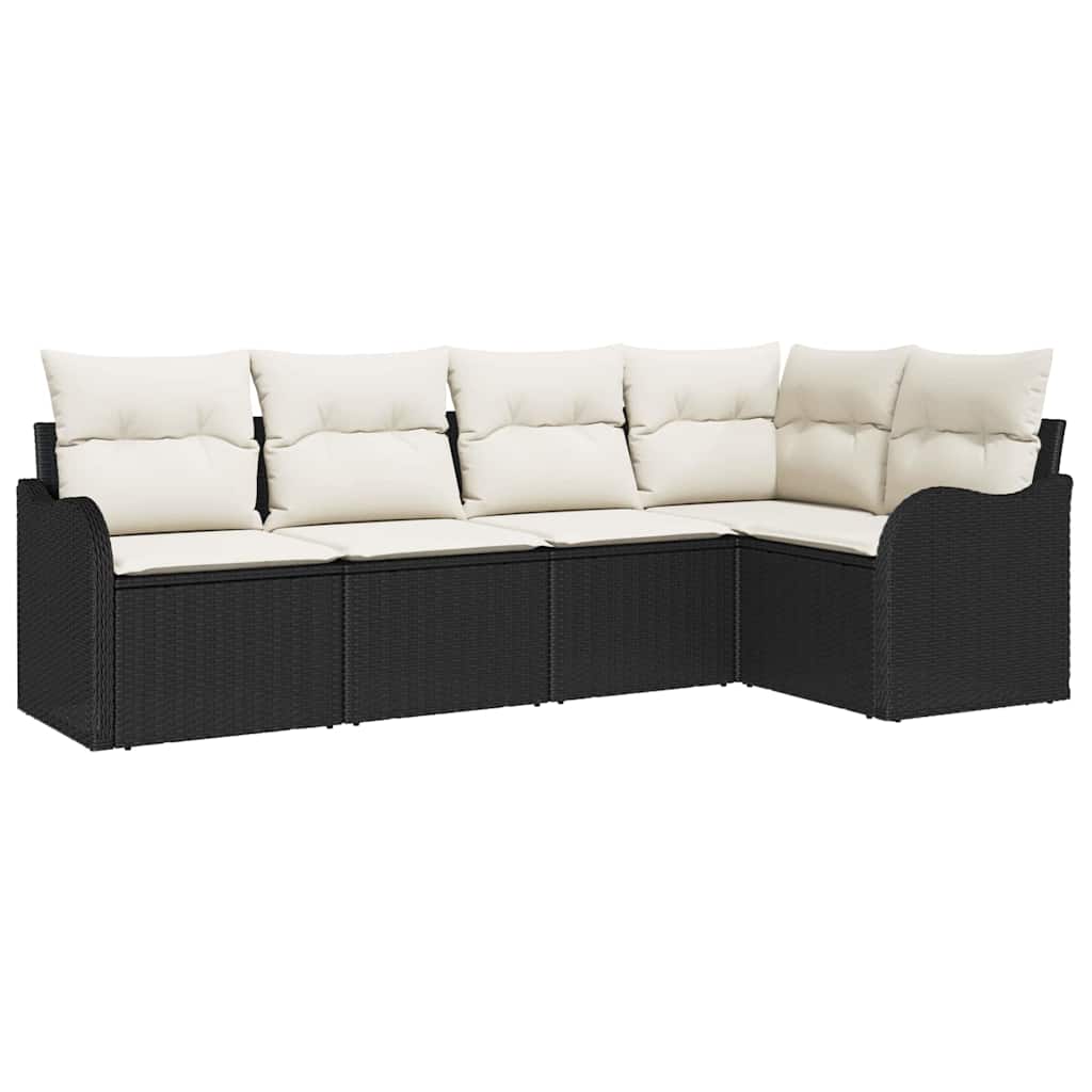 Tuin Sofa Set Met Kussen Met Opslag 5 Pcs Poly Riet