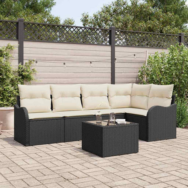 Tuin Sofa Set Met Kussen Met Opslag 5 Pcs Poly Riet