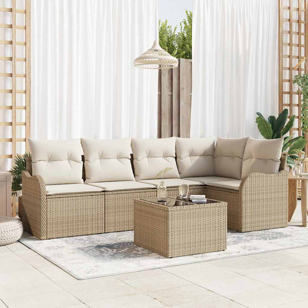 Tuin Sofa Set Met Kussen Met Opslag 5 Pcs Poly Riet