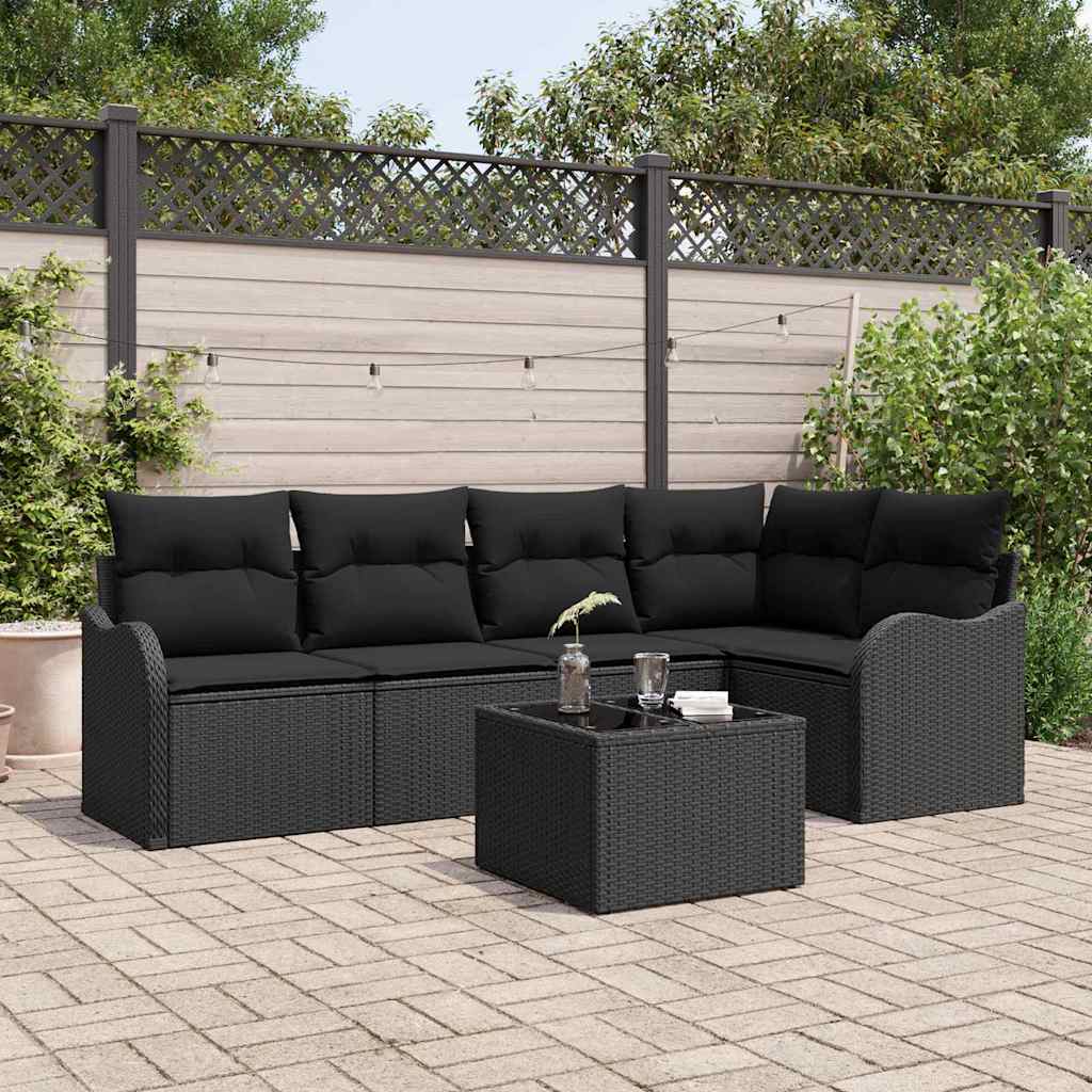 Tuin Sofa Set Met Kussen Met Opslag 5 Pcs Poly Riet