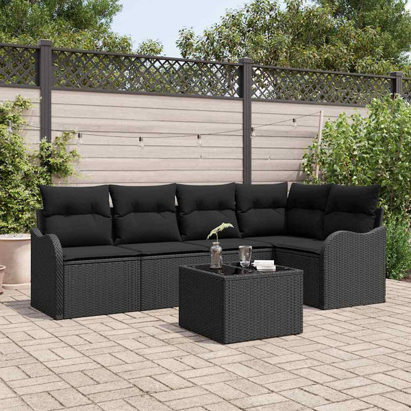 Tuin Sofa Set Met Kussen Met Opslag 5 Pcs Poly Riet