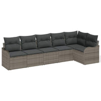 Tuin Sofa Set Met Kussen Met Opslag 6 Pcs Poly Riet