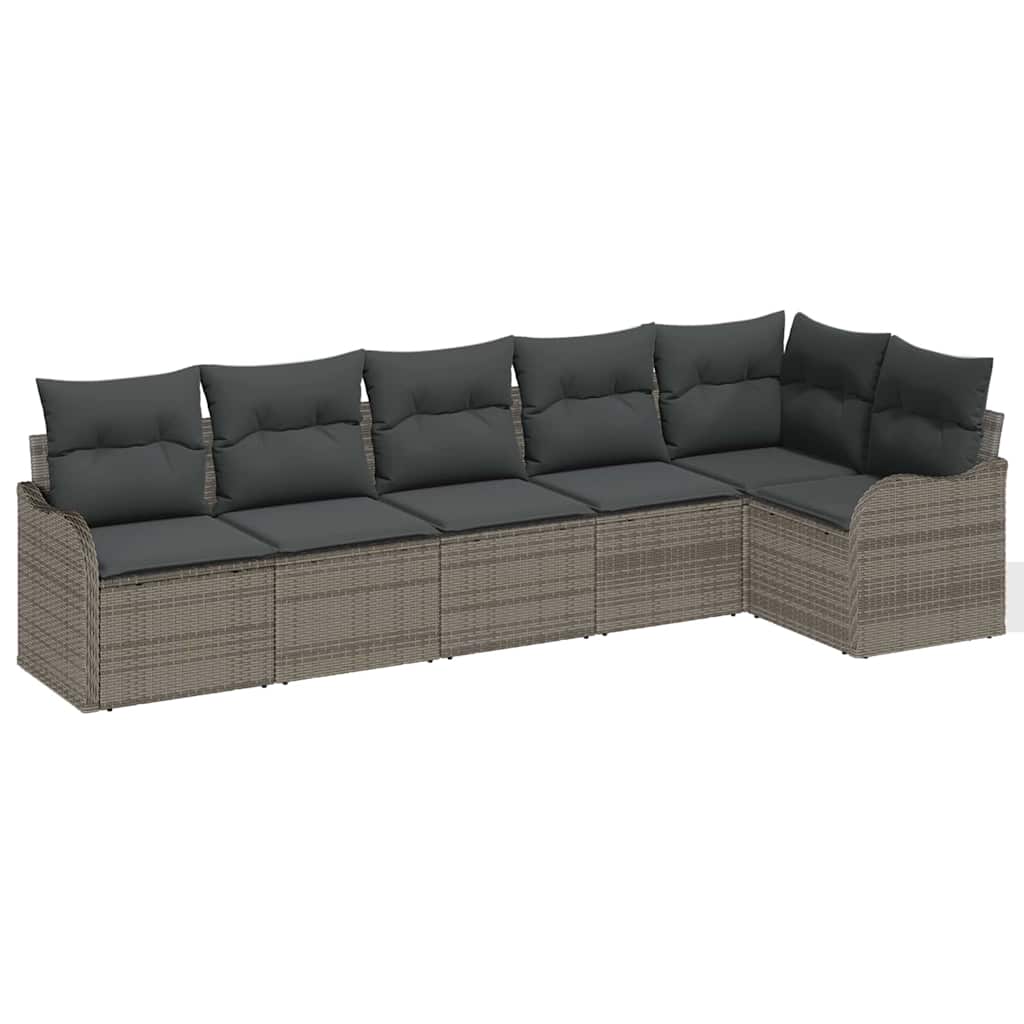 Tuin Sofa Set Met Kussen Met Opslag 6 Pcs Poly Riet