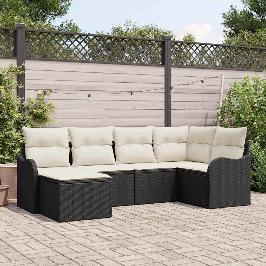 Tuin Sofa Set Met Kussen 6 Pcs Poly Riet