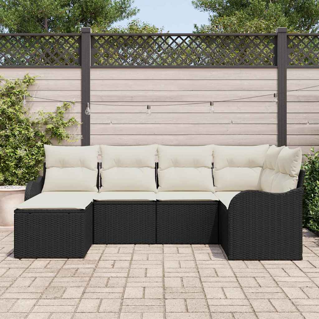 Tuin Sofa Set Met Kussen 6 Pcs Poly Riet