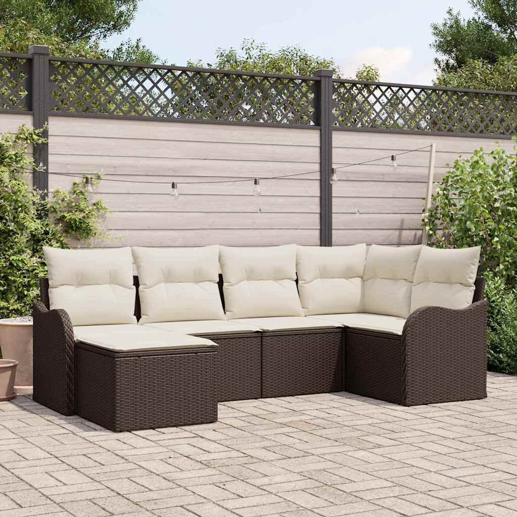 Tuin Sofa Set Met Kussen 6 Pcs Poly Riet