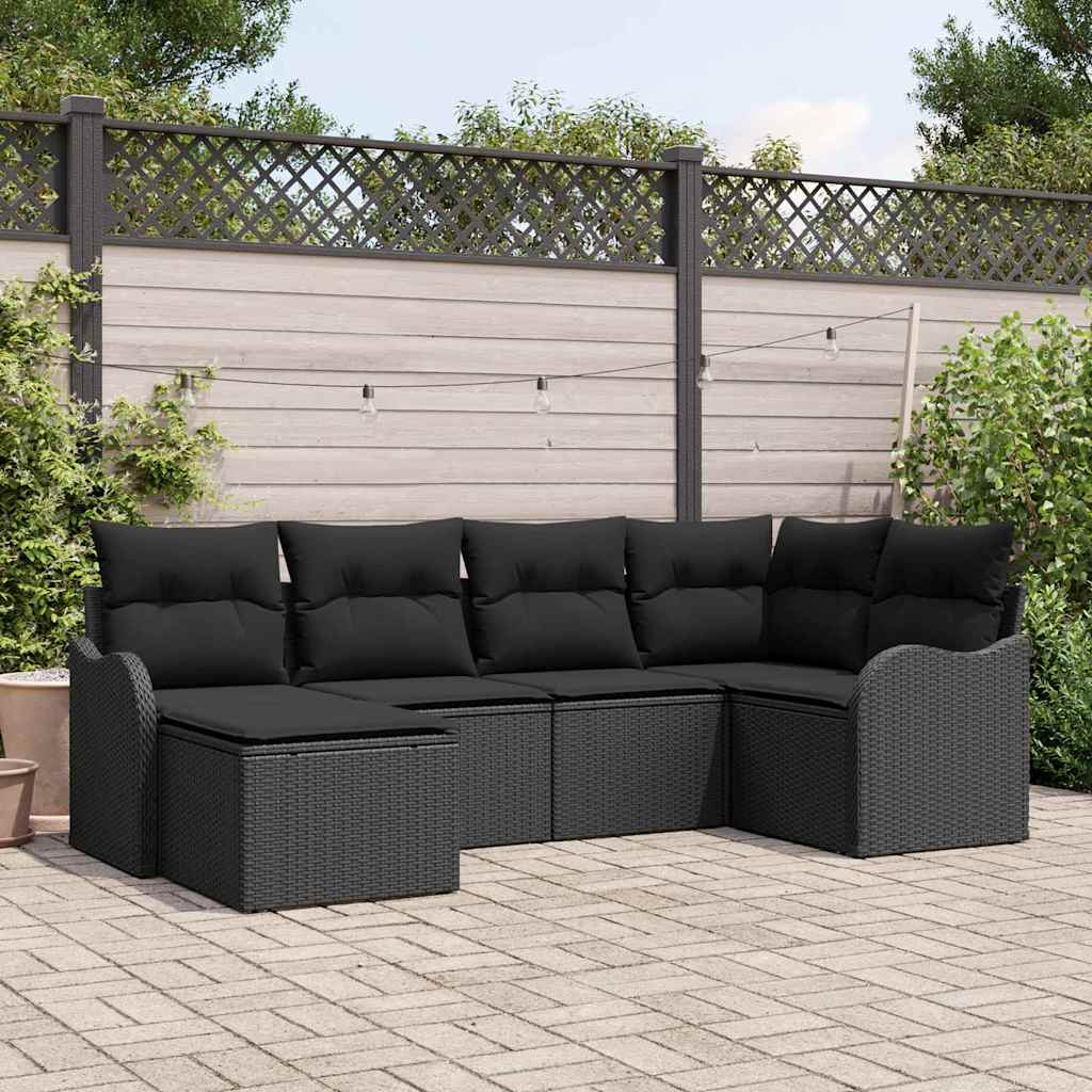Tuin Sofa Set Met Kussen 6 Pcs Poly Riet
