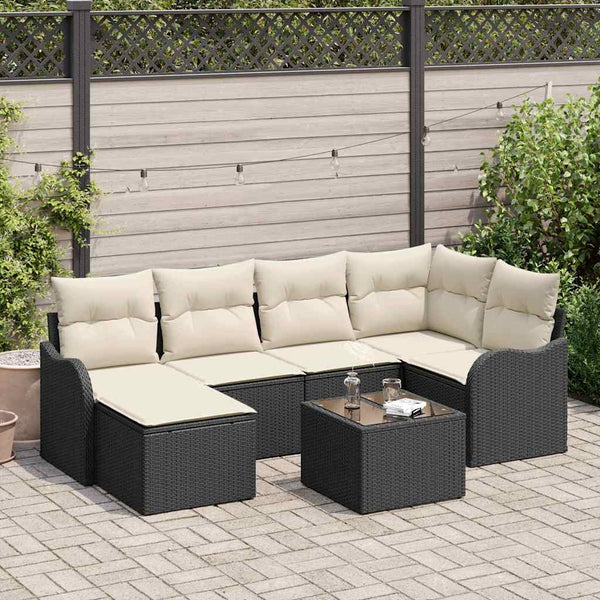 Tuin Sofa Set Met Kussen 6 Pcs Poly Riet