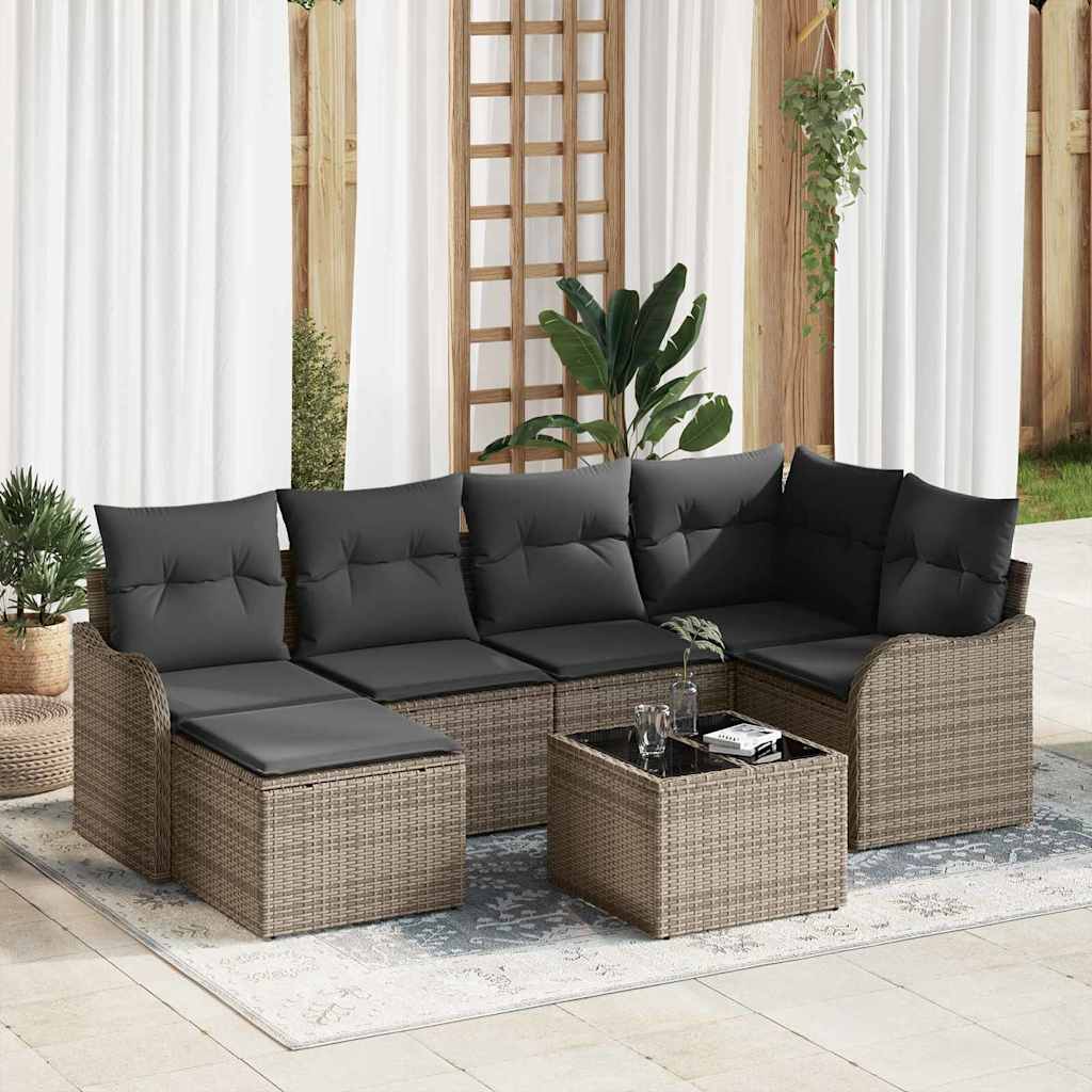 Tuin Sofa Set Met Kussen 6 Pcs Poly Riet