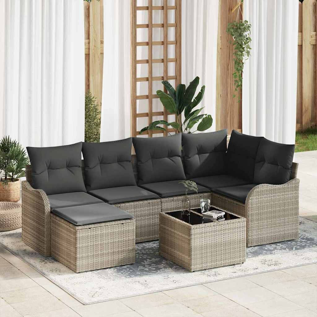 Tuin Sofa Set Met Kussen 6 Pcs Poly Riet