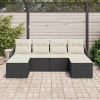 Tuin Sofa Set Met Kussen 6 Pcs Poly Riet