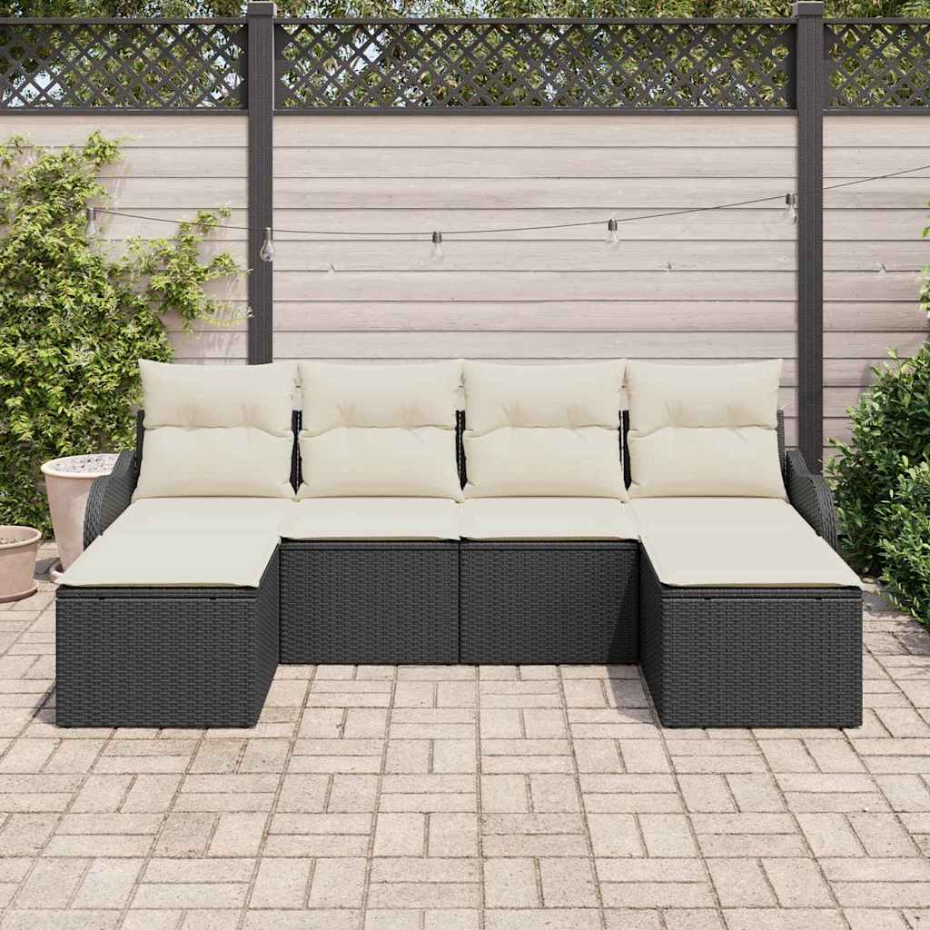 Tuin Sofa Set Met Kussen 6 Pcs Poly Riet