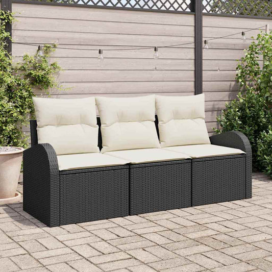 Tuin Sofa Set Met Kussen 3 Pcs Poly Riet