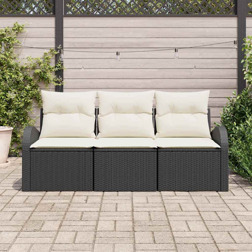 Tuin Sofa Set Met Kussen 3 Pcs Poly Riet