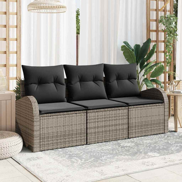 Tuin Sofa Set Met Kussen 3 Pcs Poly Riet