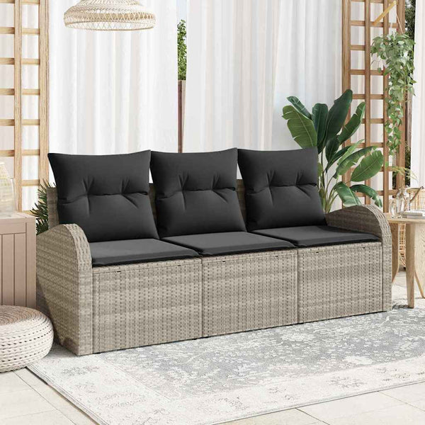Tuin Sofa Set Met Kussen 3 Pcs Poly Riet
