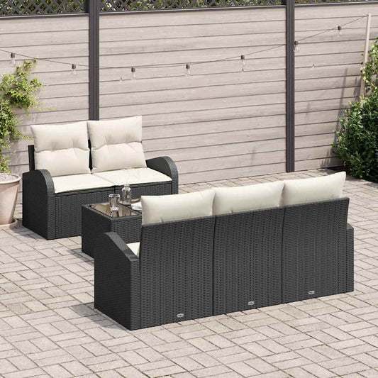 Tuin Sofa Set Met Kussen 6 Pcs En Crème 55 X 55 X 37 Cm
