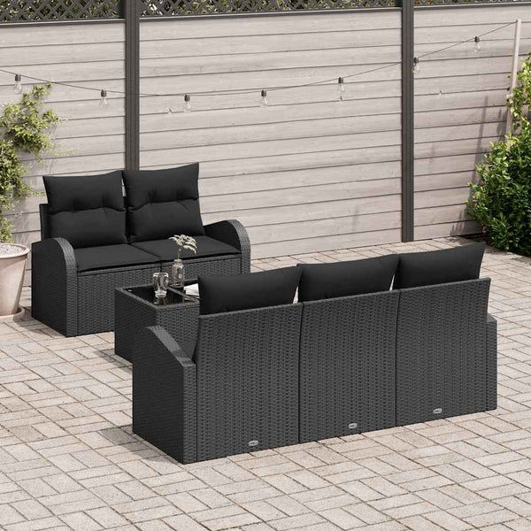 Tuin Sofa Set Met Kussen 6 Pcs En Crème 55 X 55 X 37 Cm