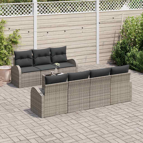 Tuin Sofa Set Met Kussen 8 Pcs En Crème 55 X 55 X 37 Cm