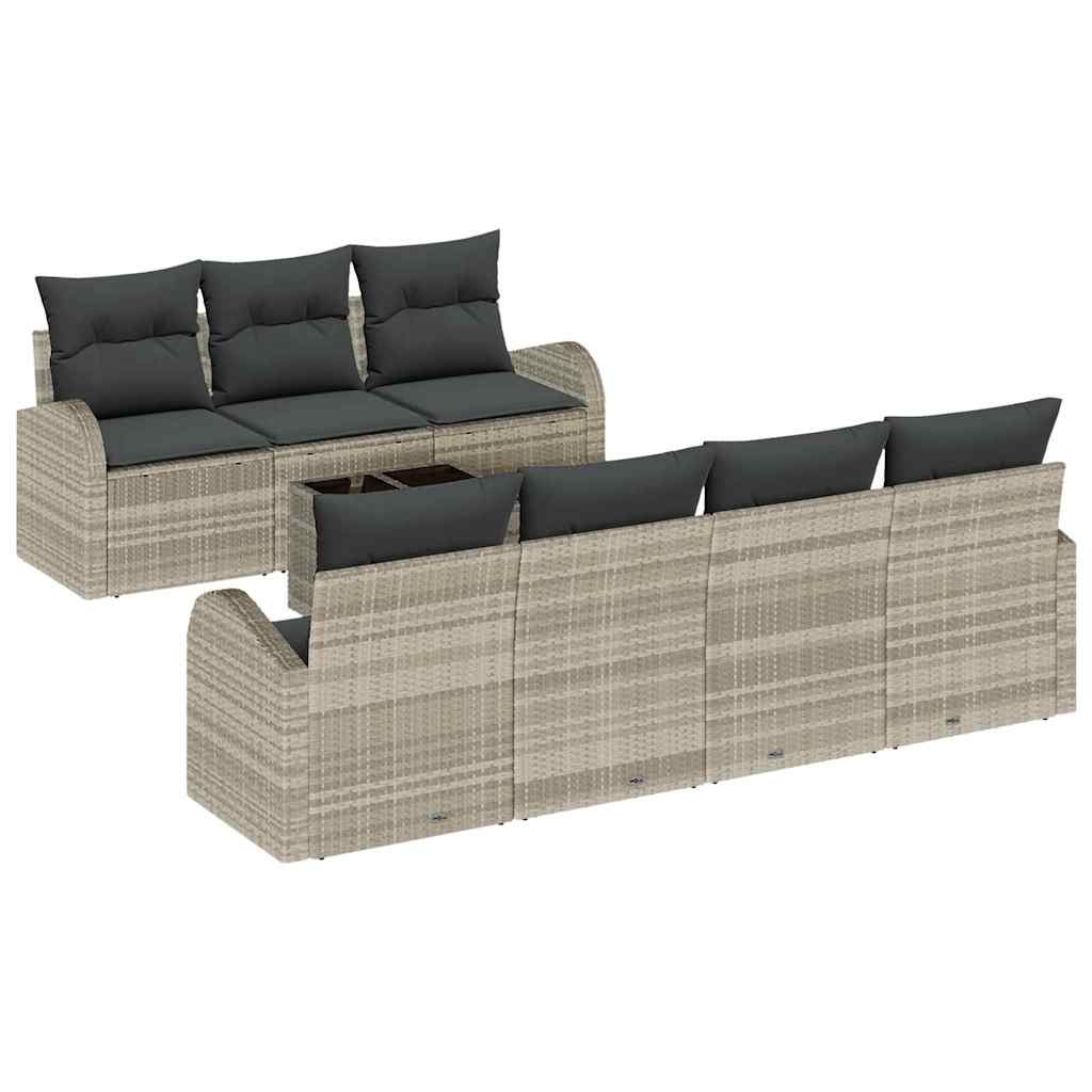 Tuin Sofa Set Met Kussen 8 Pcs En Crème 55 X 55 X 37 Cm