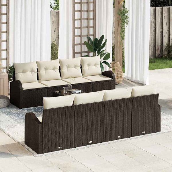 Tuin Sofa Set Met Kussen 9 Pcs En Grijs 55 X 55 X 37 Cm