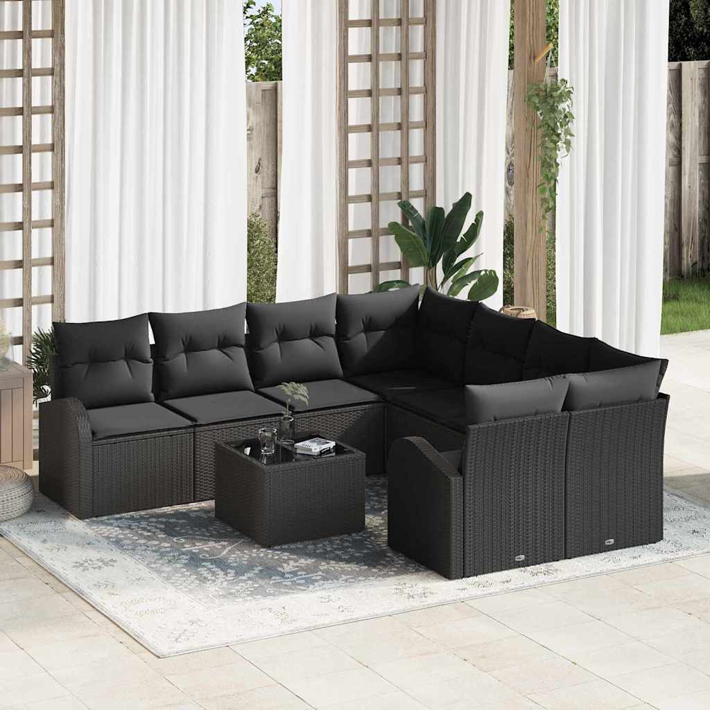 Tuin Sofa Set Met Kussen 9 Pcs En Crème 55 X 55 X 37 Cm