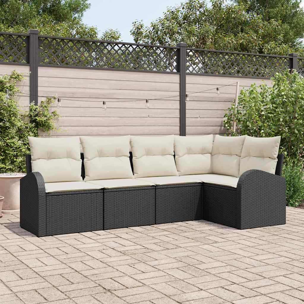 Tuin Sofa Set Met Kussen 5 Pcs Poly Riet