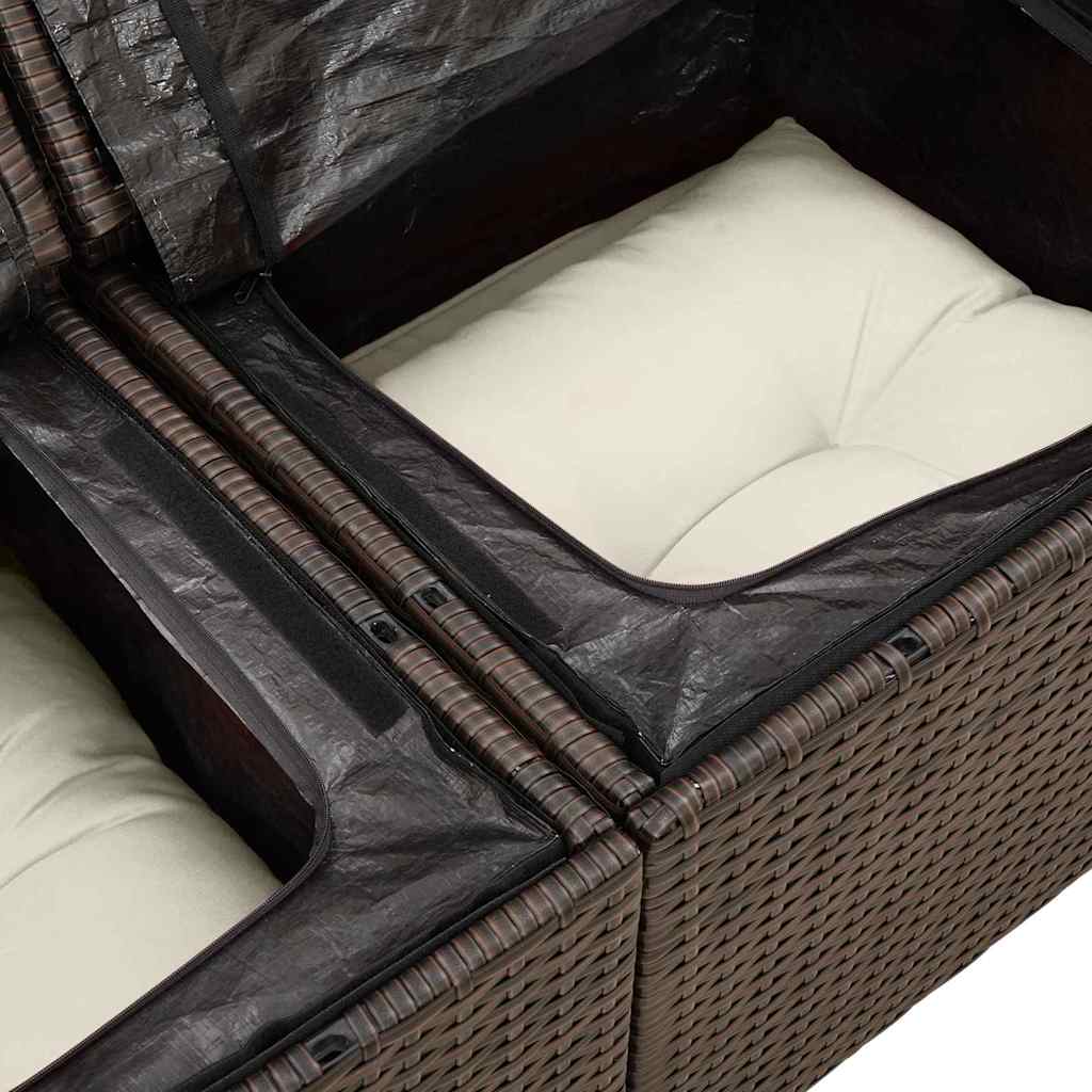 Tuin Sofa Set Met Kussen 5 Pcs Poly Riet