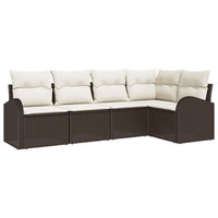 Tuin Sofa Set Met Kussen 5 Pcs Poly Riet