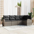 Tuin Sofa Set Met Kussen 5 Pcs Poly Riet