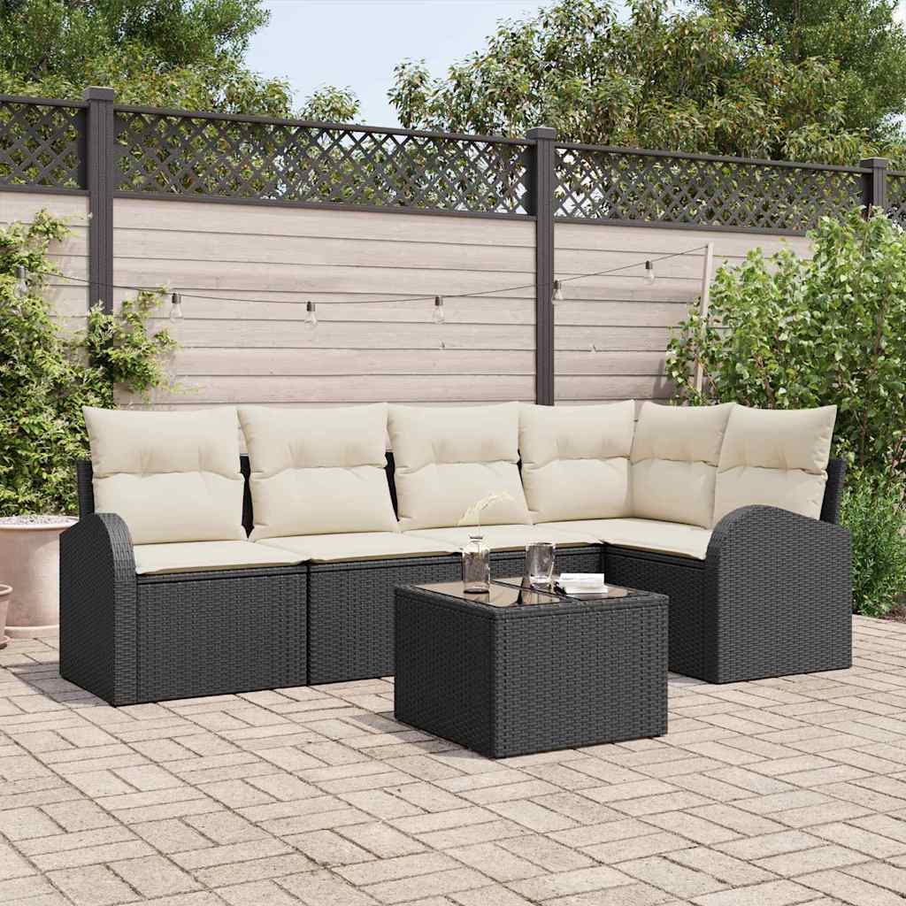 Tuin Sofa Set Met Kussen 5 Pcs Poly Riet