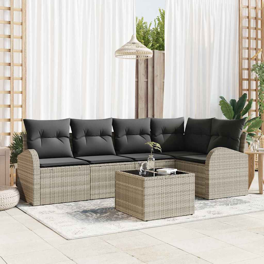 Tuin Sofa Set Met Kussen 5 Pcs Poly Riet