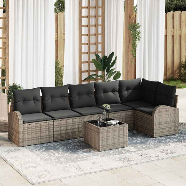Tuin Sofa Set Met Kussen 6 Pcs Poly Riet