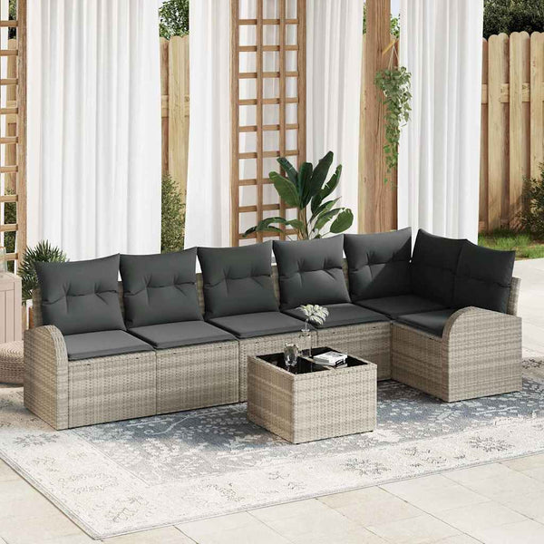 Tuin Sofa Set Met Kussen 6 Pcs Poly Riet