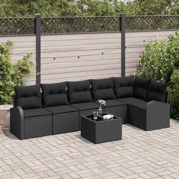 Tuin Sofa Set Met Kussen 6 Pcs Poly Riet