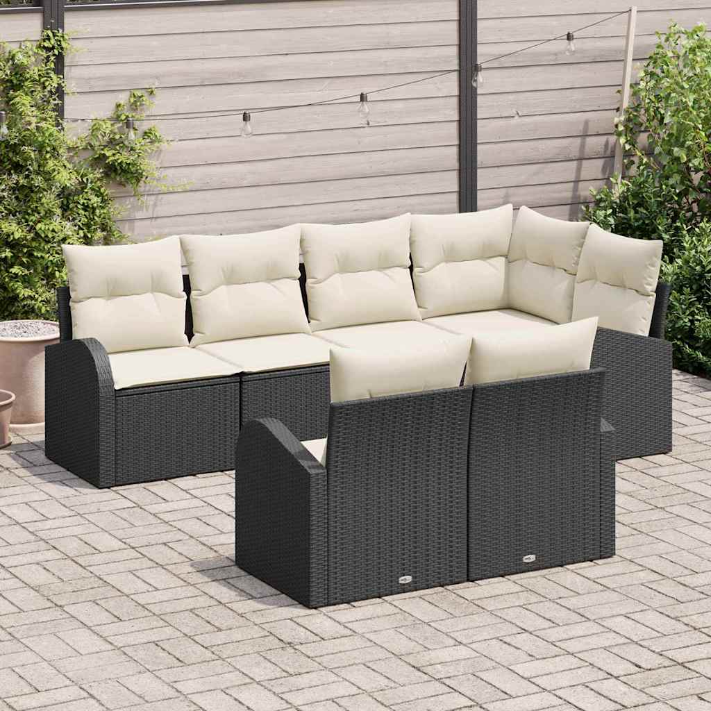 Tuin Sofa Set Met Kussen 7 Pcs Poly Riet